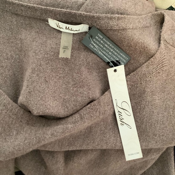 NWT Vila Milano Brown Heather Dolman Sleeve Sweater Sz-L - Picture 7 of 8